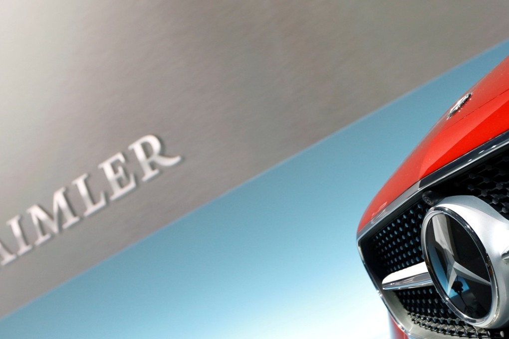 FILE PHOTO: The Mercedes star logo of an E Coupe is pictured before the annual news conference of Daimler AG in Stuttgart, Germany. The carmaker recalled 1 million vehicles due to problems with an airbag. Photo: Reuters