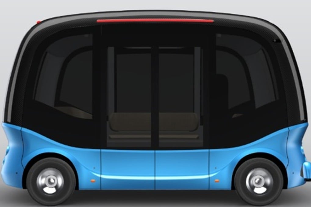 A concept photo of the self-driving bus being co-developed by Baidu and King Long. The companies plan to start production in July next year. Photo: Handout