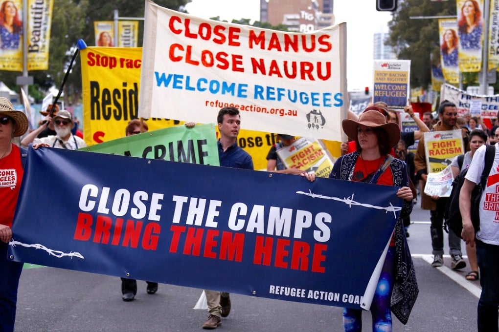 Demonstrators in Sydney took to the streets this week, calling for the Australian government to settle refugee held in centres on Nauru and Manus Island in the country. Photo: Reuters
