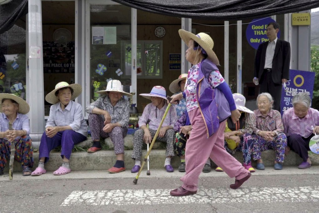 South Korean elderly farmers in a scene from the movie ‘Soseongri’ - a documentary that premiered at this year's Busan film festival that focused on the unexpected, less-known victims of this international controversy - a group of grannies. Photo: AFP
