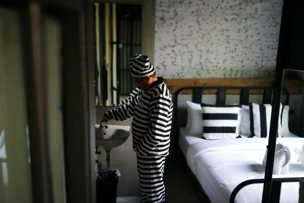 Sook Station, in Bangkok, is a prison-themed hotel opened by two fans of The Shawshank Redemption. Picture: Courtesy of Sook Station