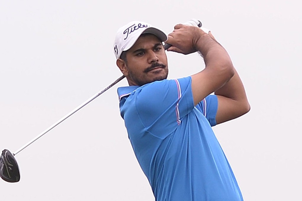Gaganjeet Bhullar tees off during his blistering opening round at the Macau Open. Photos: Asian Tour