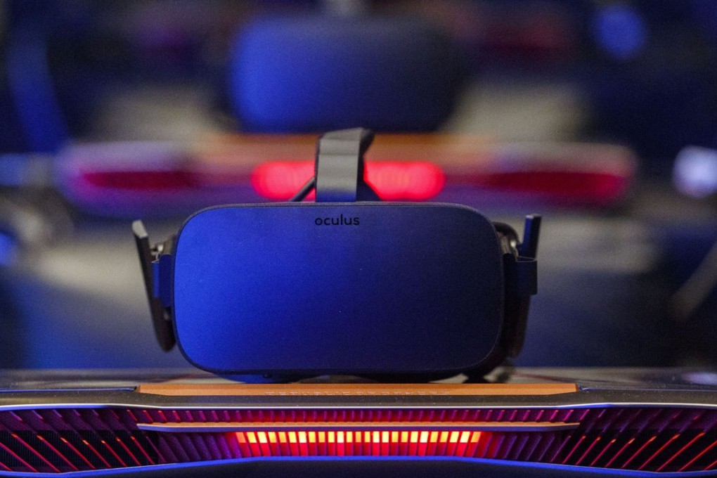 An Oculus Rift virtual reality headset on show by Intel at the 2017 Consumer Electronics Show in Las Vegas this year. Intel, trying to convert its dominance of computers into a stake in the growing market for chips used in cars, is offering carmakers new products aimed at making its technology crucial to the effort to develop self-driving vehicles. Photo: Bloomberg