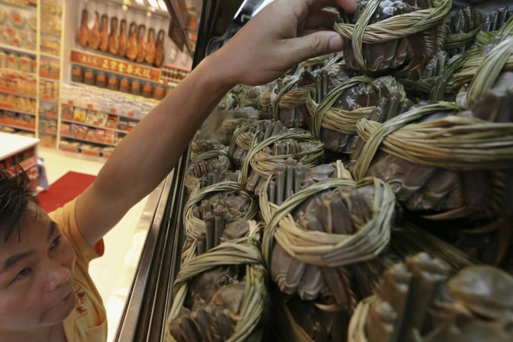 There is a ban on hairy crabs from mainland China over safety concerns. Photo: Felix Wong