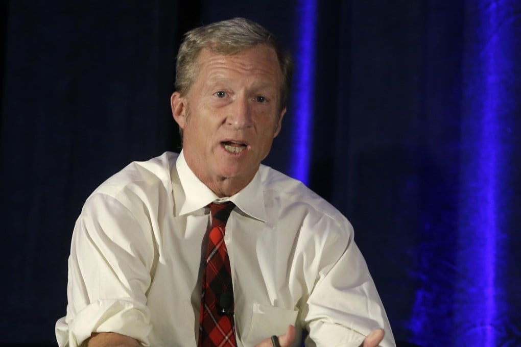 Steyer is dumping at least US$10 million into a national advertising campaign calling for President Donald Trump's impeachment. Photo: AP