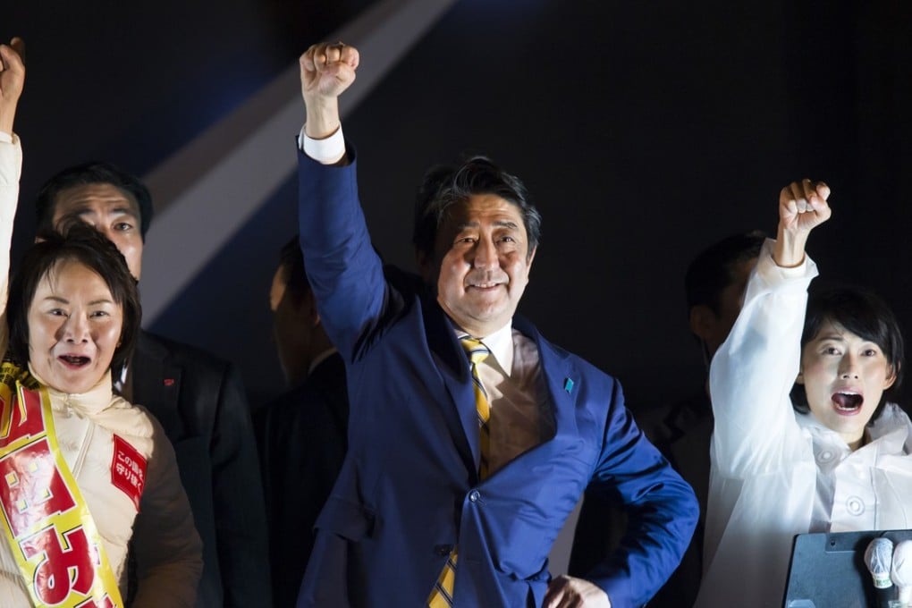 Japanese voters deliver their verdict on Prime Minister Shinzo Abe’s nearly five years in power in an election on Sunday that will determine if he has the clout to push ahead with his cherished goal of revising the post-war, pacifist constitution. Photo: Reuters