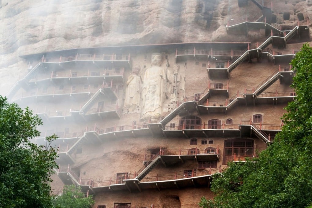 The Maiji Grottoes in Gansu featuring rock carvings, statues and frescoes. Photo: Shutterstock