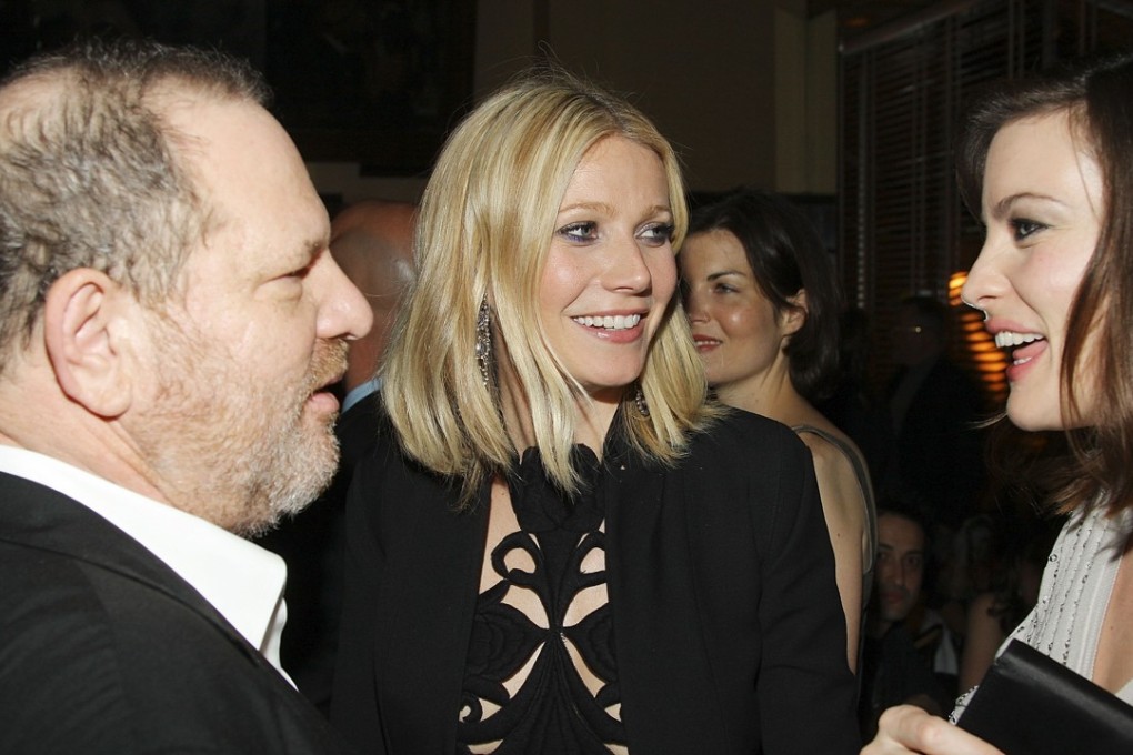 This file photo taken on April 28, 2008 shows the head of The Weinstein Company Harvey Weinstein, actress Gwyneth Paltrow, and actress Liv Tyler attending the after-party for "Iron Man" in New York City. Photo: AFP