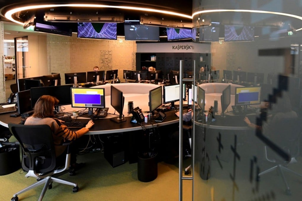 Employees working at the headquarters of internet security giant Kaspersky in Moscow. Photo: Agence France-Presse