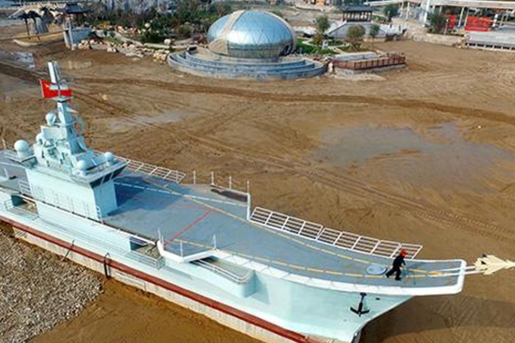 The model of the Liaoning aircraft carrier is almost 33 metres long. Photo: Imagine China