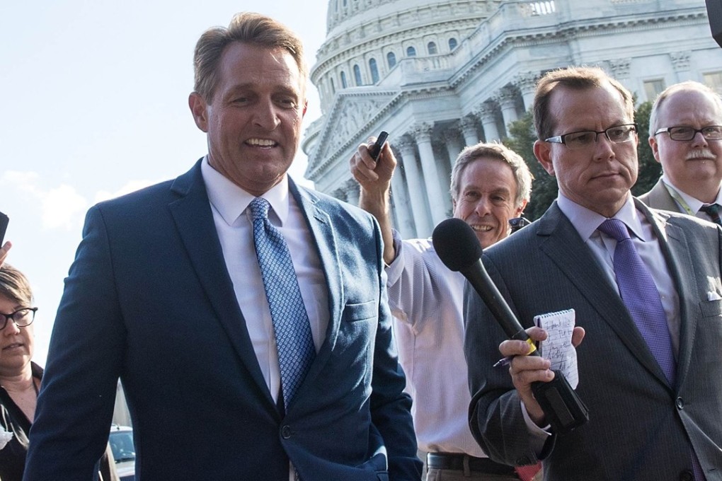 Senator Jeff Flake has been a vocal critic of President Donald Trump. Photo: AFP