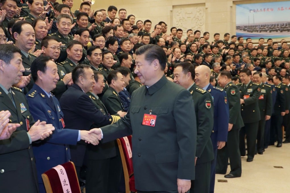 Chinese President Xi Jinping at the Central Military Commission meeting on Thursday. Photo: Xhinhua