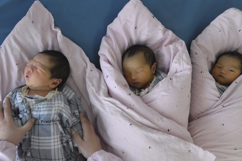 China currently suffers from the lowest fertility rate in the world. Photo: Reuters