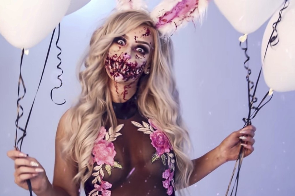 Make-up artist Ellinor Rosander with one of her Halloween looks. Photo: Shutterstock