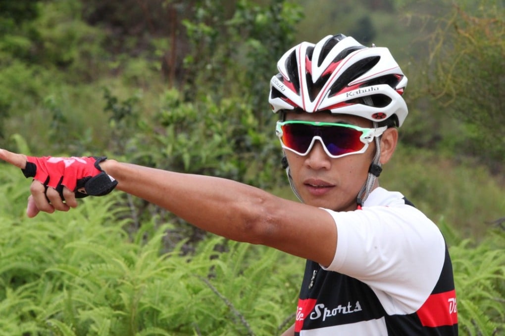 Mountain biker Chan Chun-hing rides at Tin Ping Shan, Sheung Shui. The veteran is putting his efforts into raising the profile of the sport in Hong Kong. Photos: Chan Kin-wa