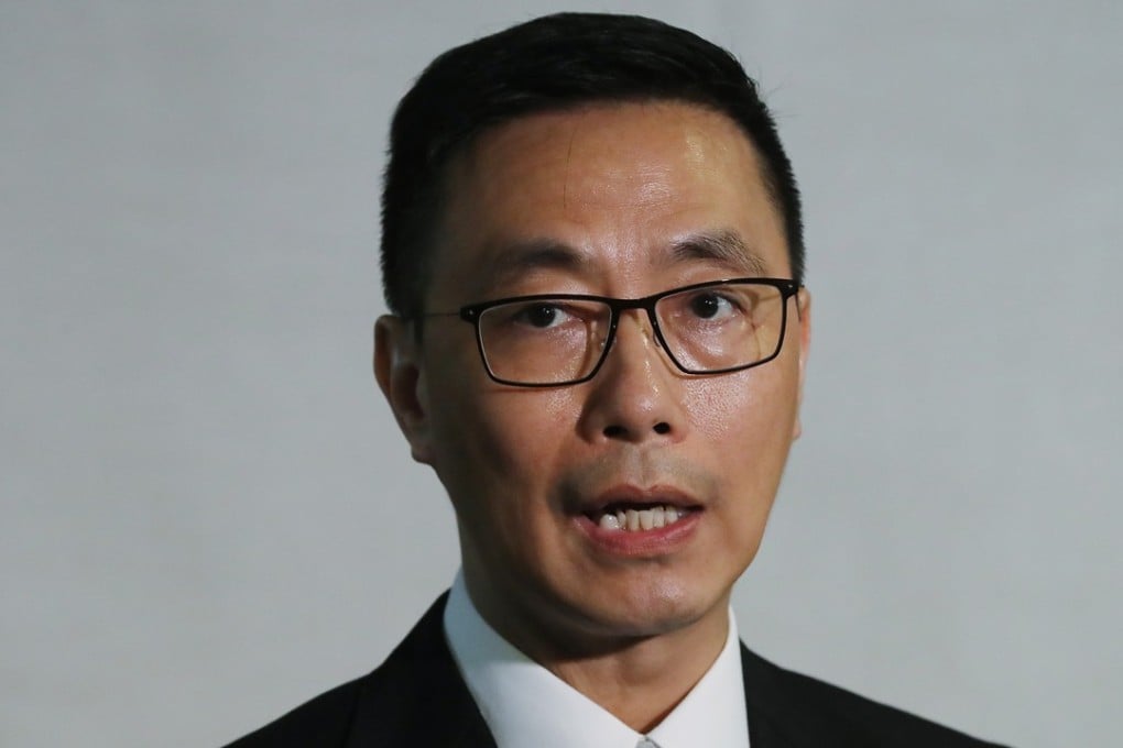 Secretary for Education Kevin Yeung Yun-hung speaking at government headquarters in Tamar. Photo: Edward Wong