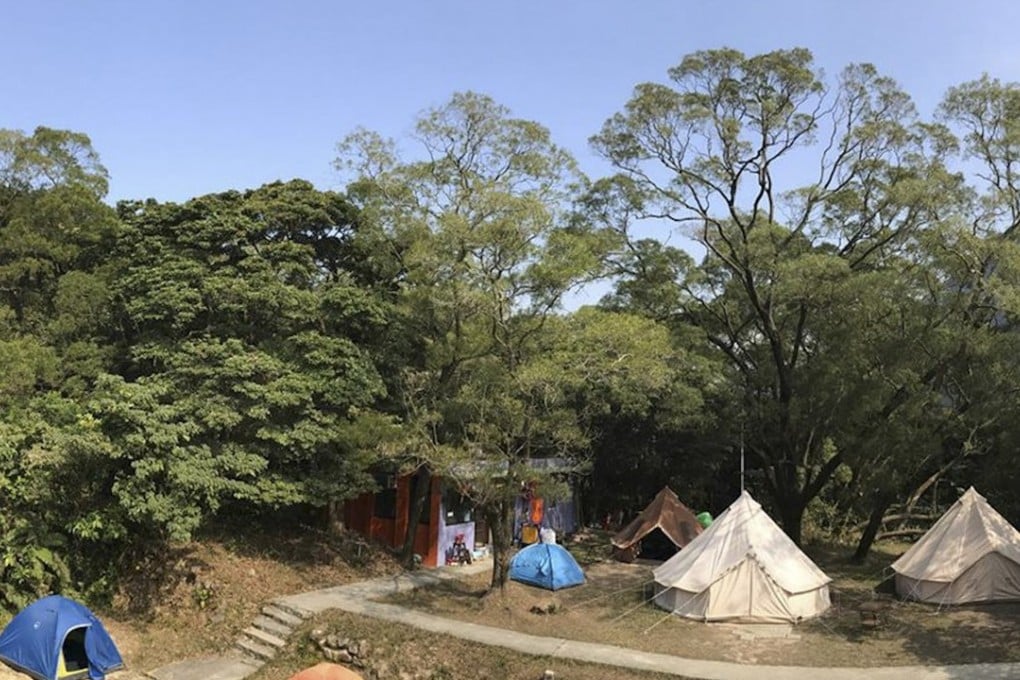 The Youth Hostel Association’s Ngong Ping campsite on Lantau, with luxurious bell tents (right) for glamping. Photo: Courtesy Facebook/Youth Hostel Association