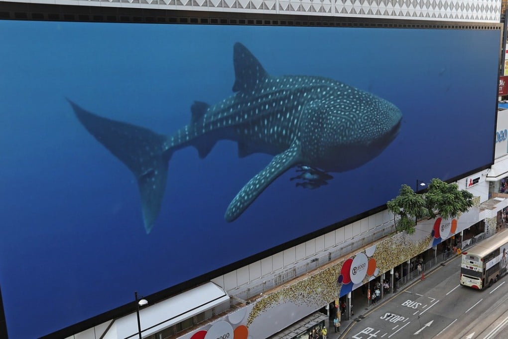 The display in question on the facade of Sogo department store in Causeway Bay on Friday. Photo: Edward Wong
