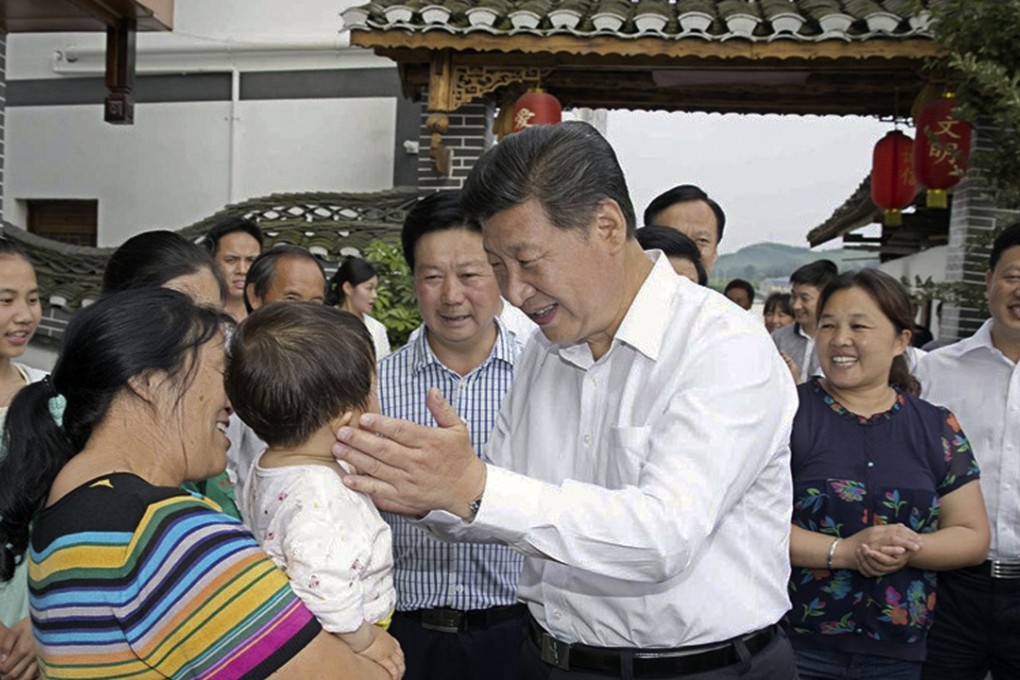 Xi Jinping meets members of the public during a tour of Guizhou. He attended this month’s Communist Party congress in Beijing as a delegate from the province even though he has never worked there. Photo: Handout