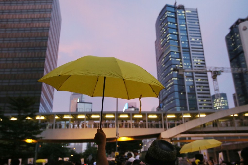 Hongkongers commemorate the anniversary of the Occupy movement of 2014. Photo: Sam Tsang