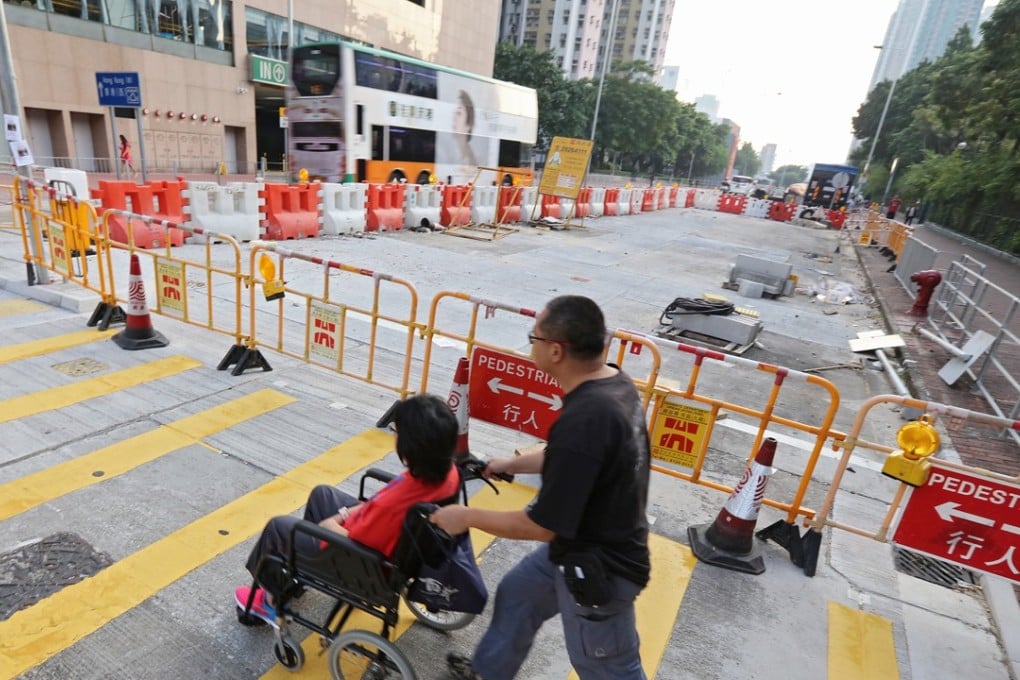 Hing Wah Street, near Cheung Sha Wan Road has been sealed off for years. Photo: Felix Wong