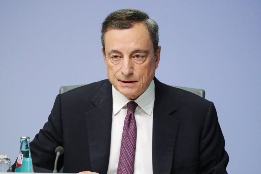 Mario Draghi, President of the European Central Bank, announced it would keep its lending rate at zero per cent and extend its ongoing bond-buying scheme but reduce the scope from 60 billion euro to 30 billion euro as part of its monthly quantitative easing programme. The new policy is to take effect as of January. Photo: EPA