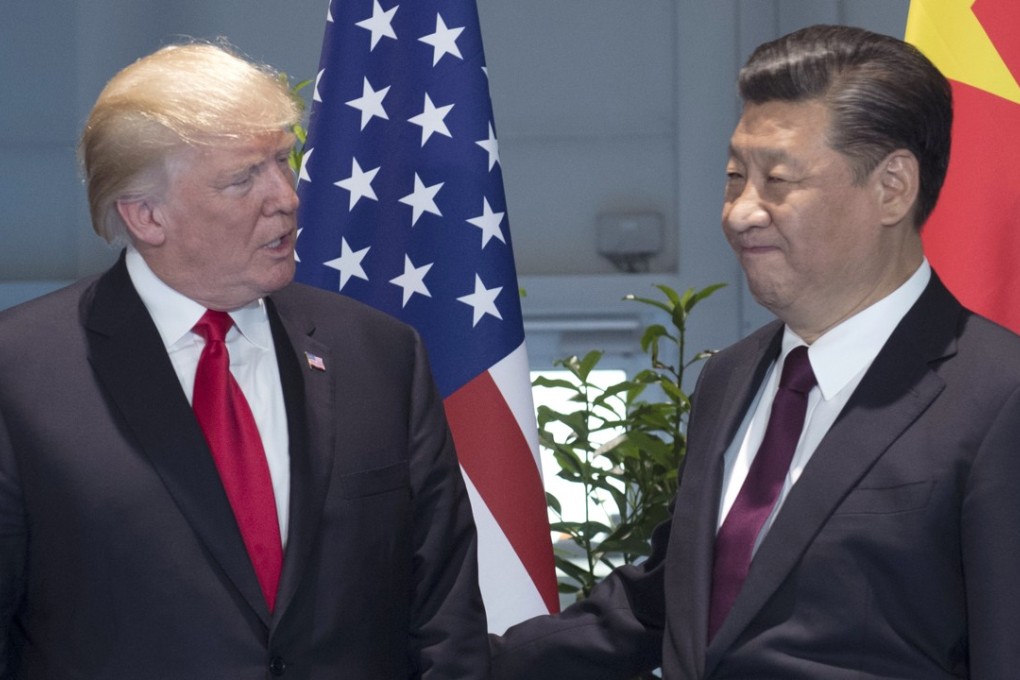 US President Donald Trump (left) and Chinese President Xi Jinping pictured during their meeting on the sidelines of the G-20 Summit in Hamburg earlier this year. Photo: Associated Press