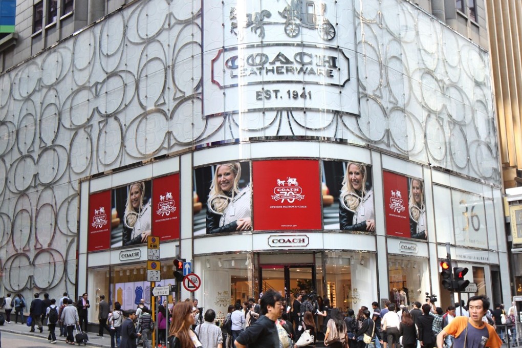 The exterior of the former Coach Hong Kong flagship store at 36 Queen's Road Central, Central. Photo: Dickson Lee