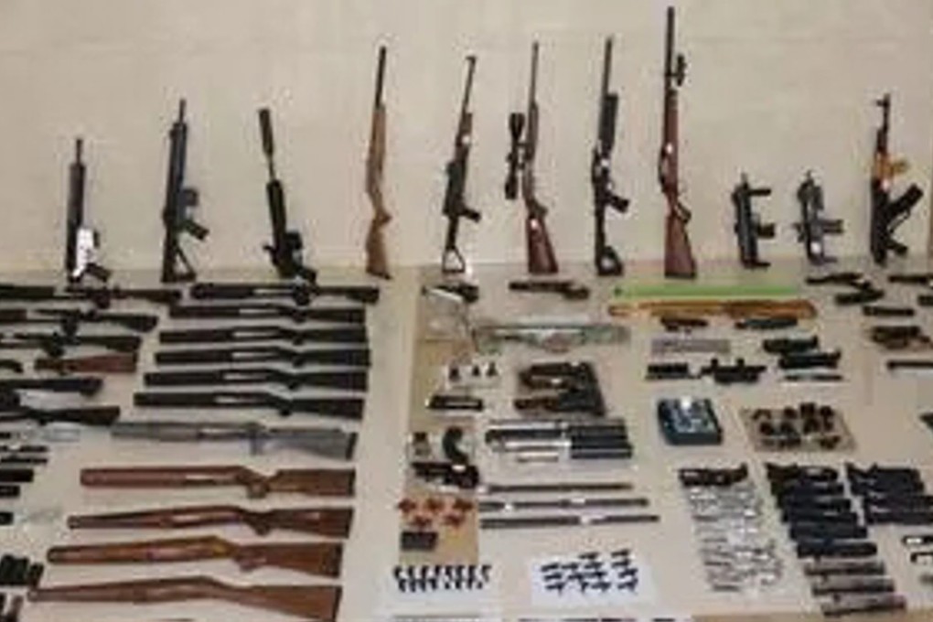 Police raids across China led to the arrest of 58 suspects, and the seizure of dozens of weapons and thousands of bullets. Photo: Thepaper.cn