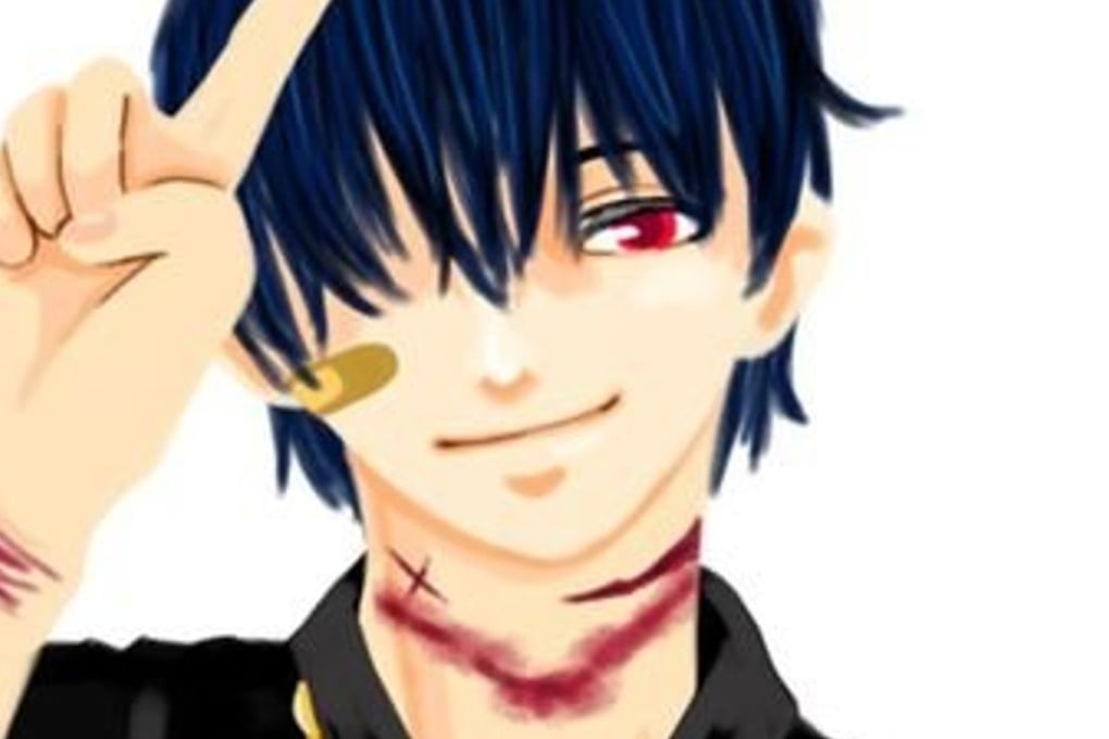 The avatar used by accused Japanese serial killer Takahiro Shiraishi for his Twitter account @hangingpro. Note the wounded neck and wrists. Photo: Twitter