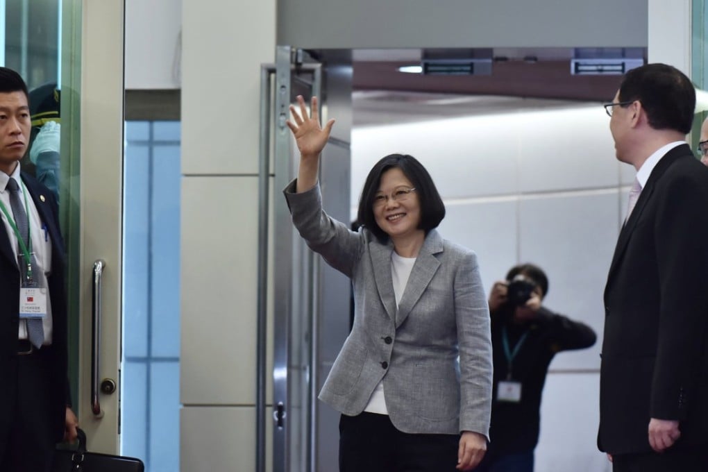 Taiwanese President Tsai Ing-wen’s visit to the island’s South Pacific allies comes ahead of US President Donald Trump’s visit to China. Photo: EPA