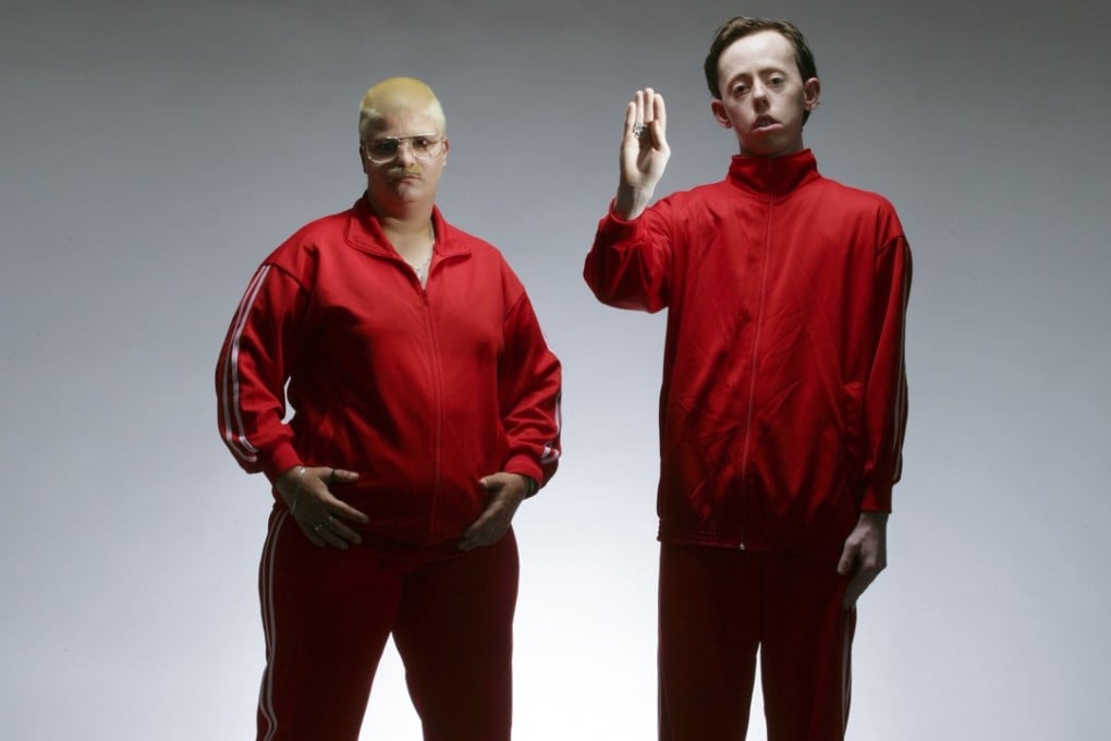Simon Laherty (right) and Sonia Teuben (left) play Steve and Gary respectively in Back to Back Theatre’s small metal objects.