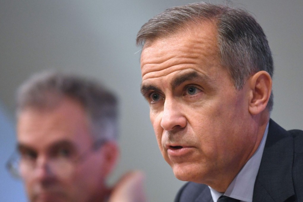Bank of England governor Mark Carney after the BOE raised its main interest rate for the first time since 2007, before the global financial crisis, to tackles Brexit-fuelled inflation. Photo: Agence France-Presse