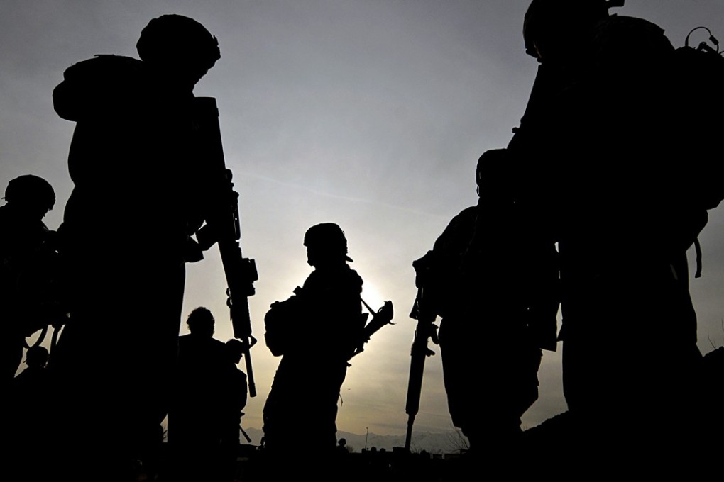 US soldiers outside Bagram Airbase, 50kms north of Kabul. Photo: AFP