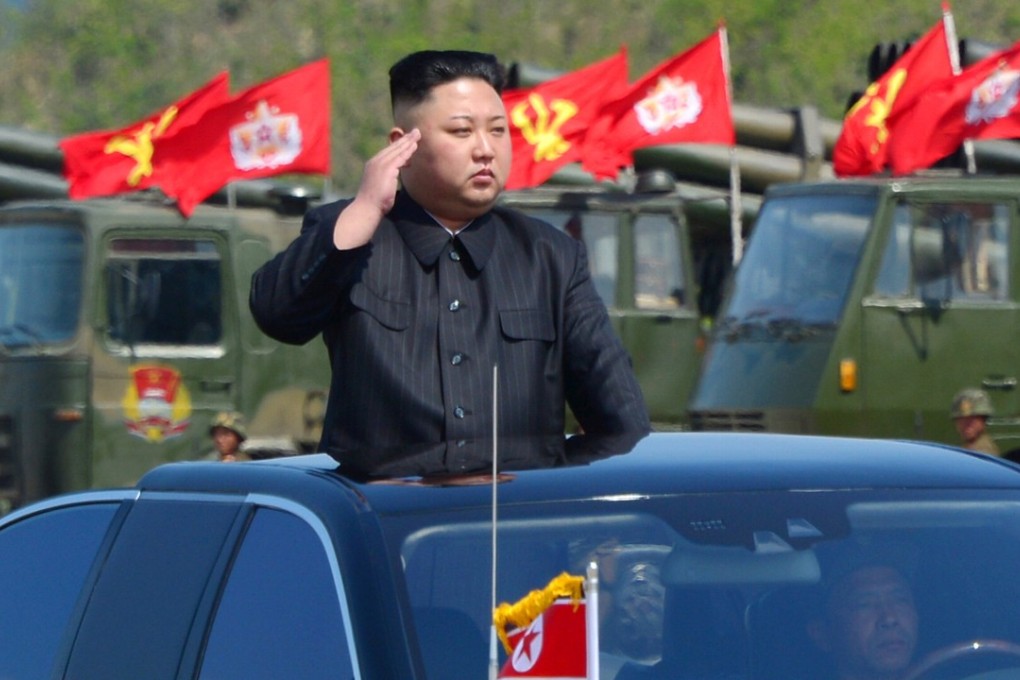 North Korea’s leader Kim Jong-un inspects artillery launchers before a military drill marking the 85th anniversary of the establishment of the Korean People’s Army on April 25, 2017. Photo: Reuters