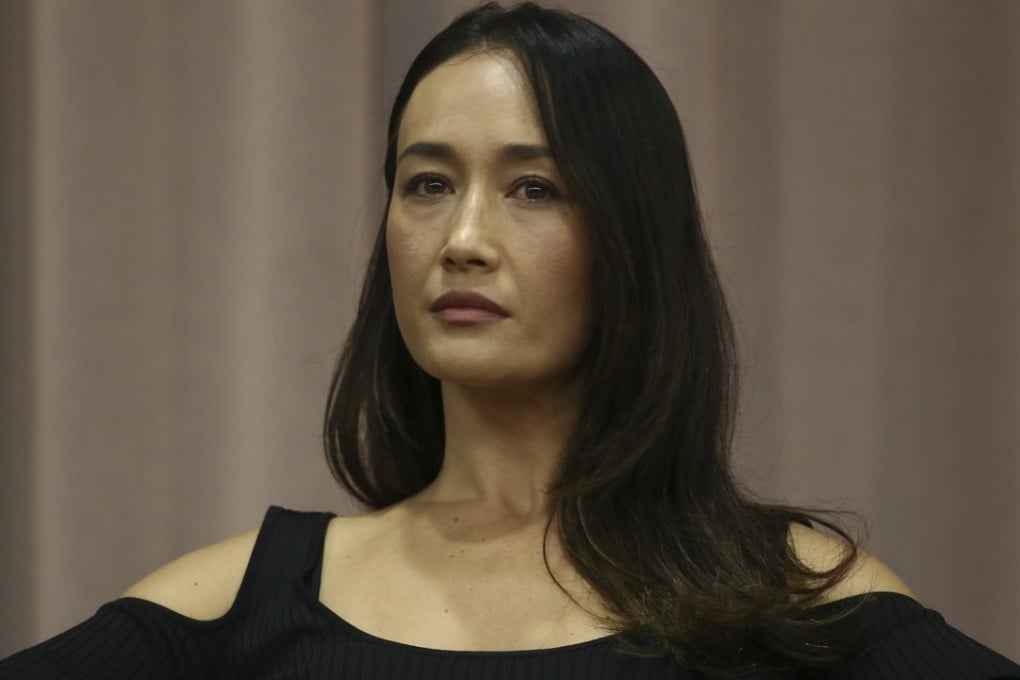 Actress Maggie Q attends an environmental panel at the City University of Hong Kong, where she discussed veganism. Photo: Jonathan Wong
