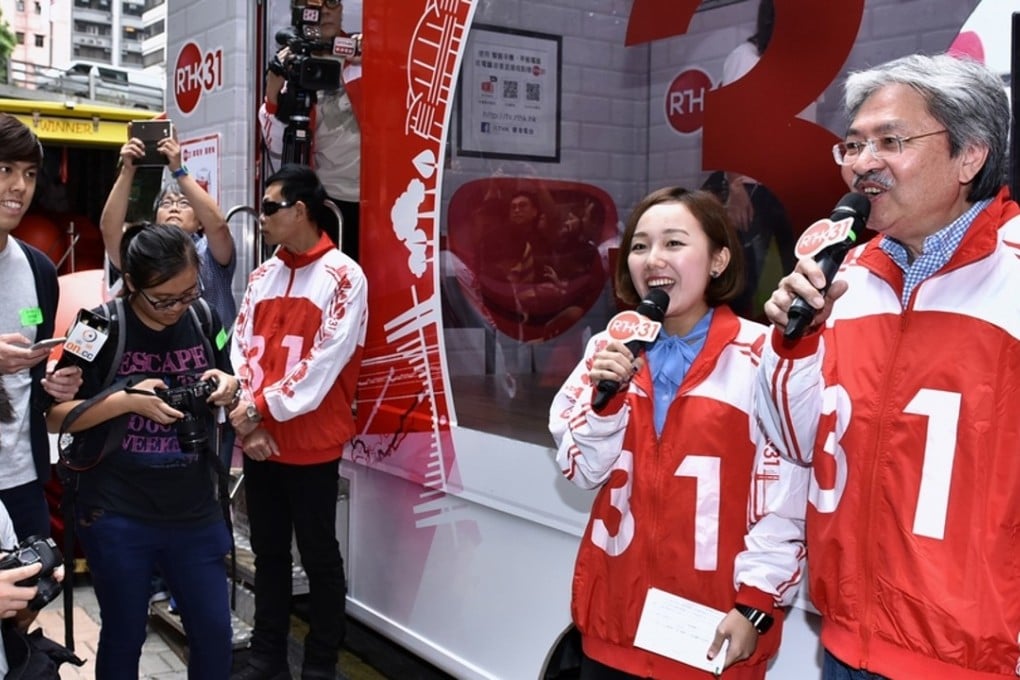 John Tsang was promoting his new television show. Photo: RTHK