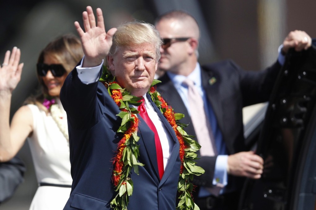 Donald Trump with first lady Melania in Honolulu. Photo: AP