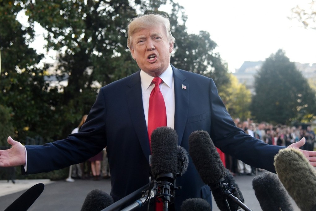 US President Donald Trump answers questions from the media. The US leader declared he is the only one that matters when it comes to US foreign policy. Photo: Abaca Press/TNS