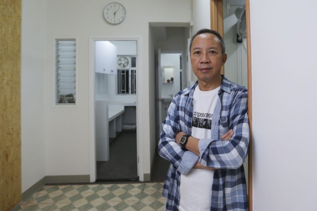 Society for Community Organisation director Ho Hei-wah at one of the flats under the ‘transitional social housing service’. Photo: Xiaomei Chen