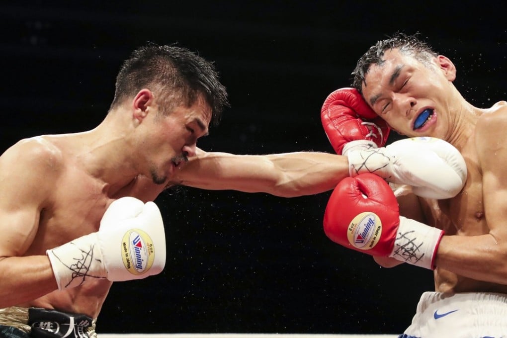 Japan’s Kohei Kono connects with a straight left against Hong Kong's Rex Tso during their bout last month. Photo: Edward Wong