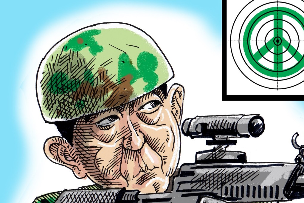 Chi Wang says a Chinese psyche still bearing the scars of the Nanking massacre has reason to feel threatened, as Prime Minister Shinzo Abe leads Japan towards remilitarisation by abolishing Article 9 of its US-influenced pacifist constitution