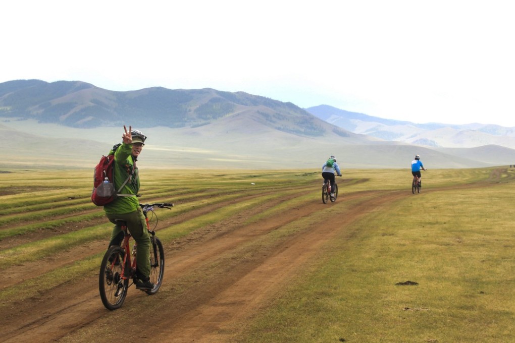 Cyclists take part in the 2016 Mongolia Bike Ride. Photo: courtesy of Tsolmon Ireedui Foundation