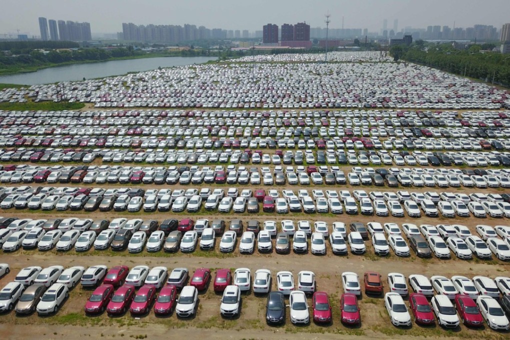 New cars at a plant in China. Online car retailer Yixin plans to use the proceeds of its IPO to expand ties with car dealers in China and boost its car financing business. Photo: AFP