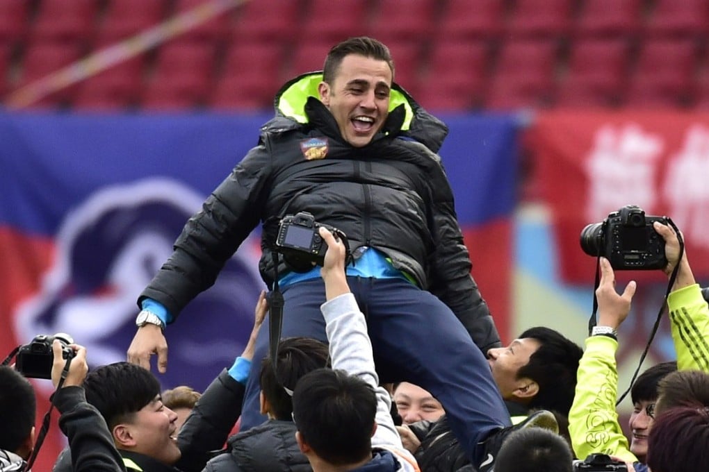 Fabio Cannavaro has left his post as manager of Chinese Super League side Tianjin Quanjian. Photo: Xinhua