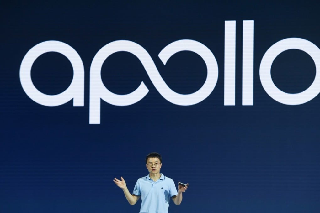Lu Qi, Baidu group president and COO, introduced the Apollo open platform in Beijing in July this year. Photo: Xinhua