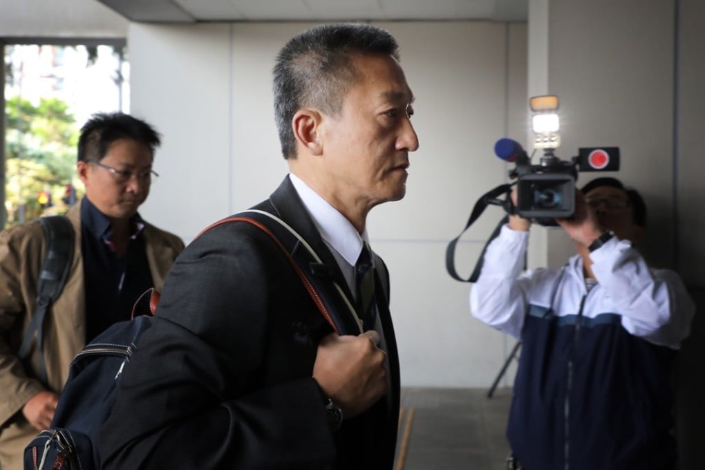 Retired police officer Frankly Chu arrives at the Eastern Court. Photo: Edward Wong