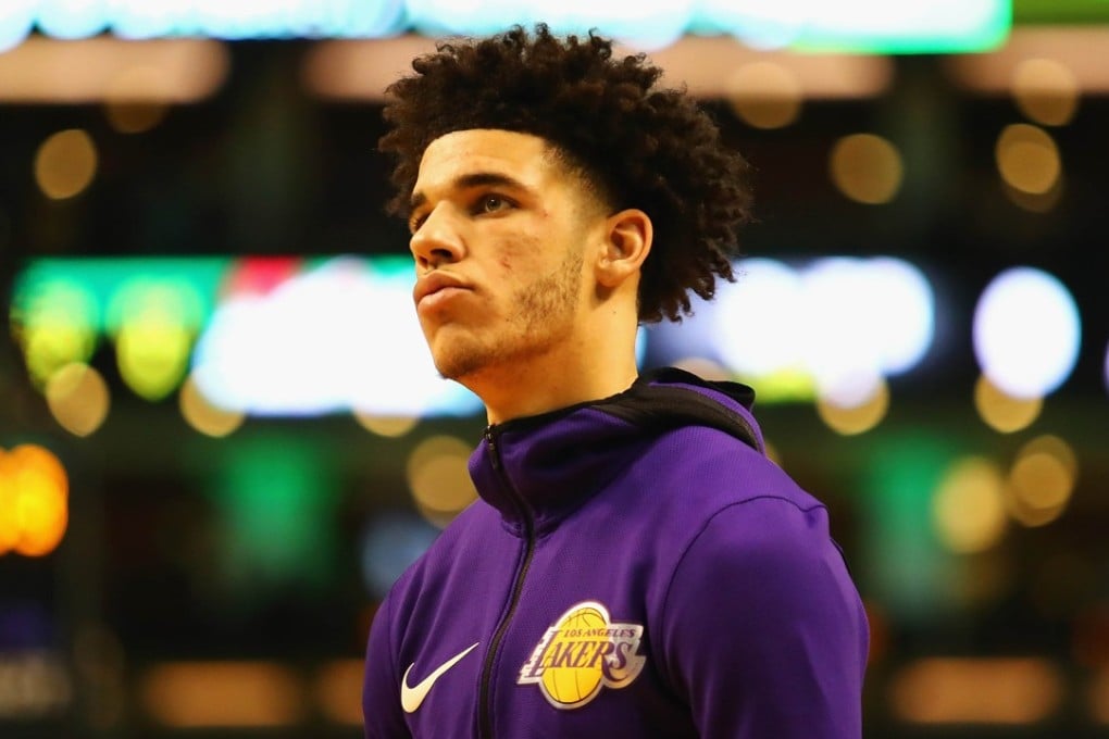 Lonzo Ball looks on before the game against the Boston Celtics at TD Garden. Photo: AFP