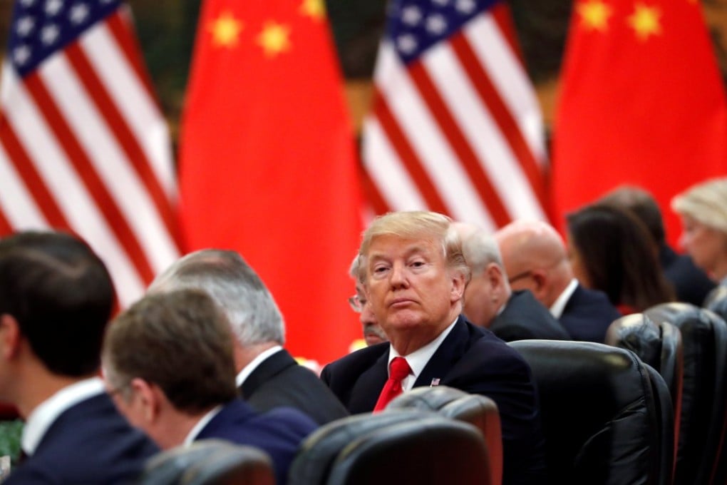 US President Donald Trump at the start of talks with his Chinese counterpart Xi Jinping in Beijing on Thursday. Photo: Reuters