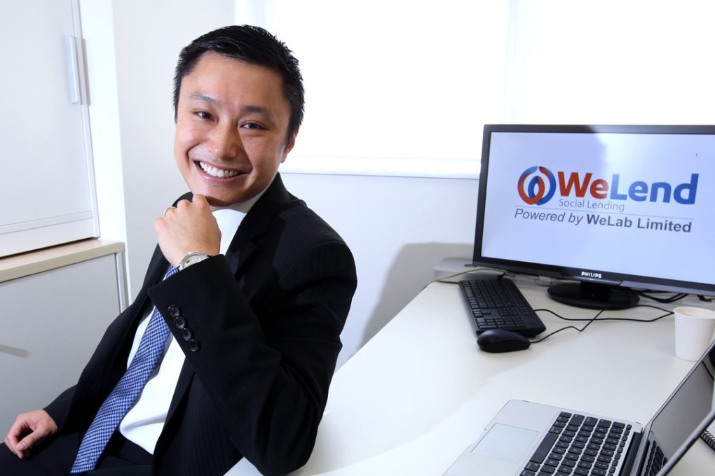 Simon Loong, the founder and chief executive of WeLab, the Hong Kong company that operates WeLend. Photo: SCMP